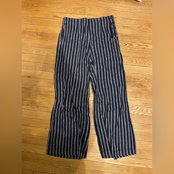 Navy Striped Pants, GAP, Size 8 - Picture 1 of 3